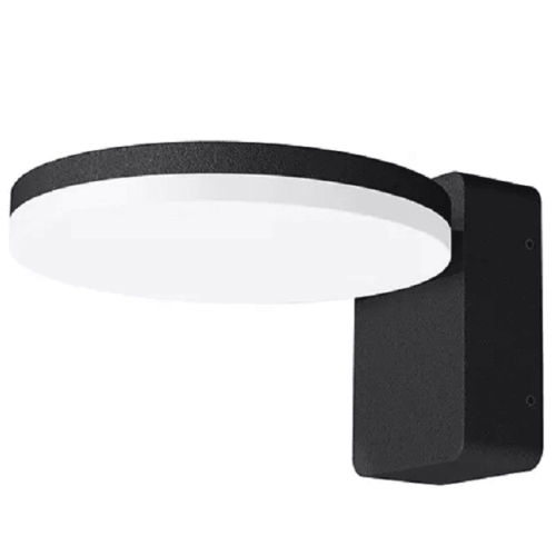 230V LED Outdoor Wall lights Decorative LED Round Wall Sconce with Sensor in Black