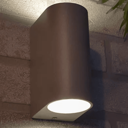 Auraglow 10w Outdoor Double Up & Down Wall Light - WINDSOR - Grey