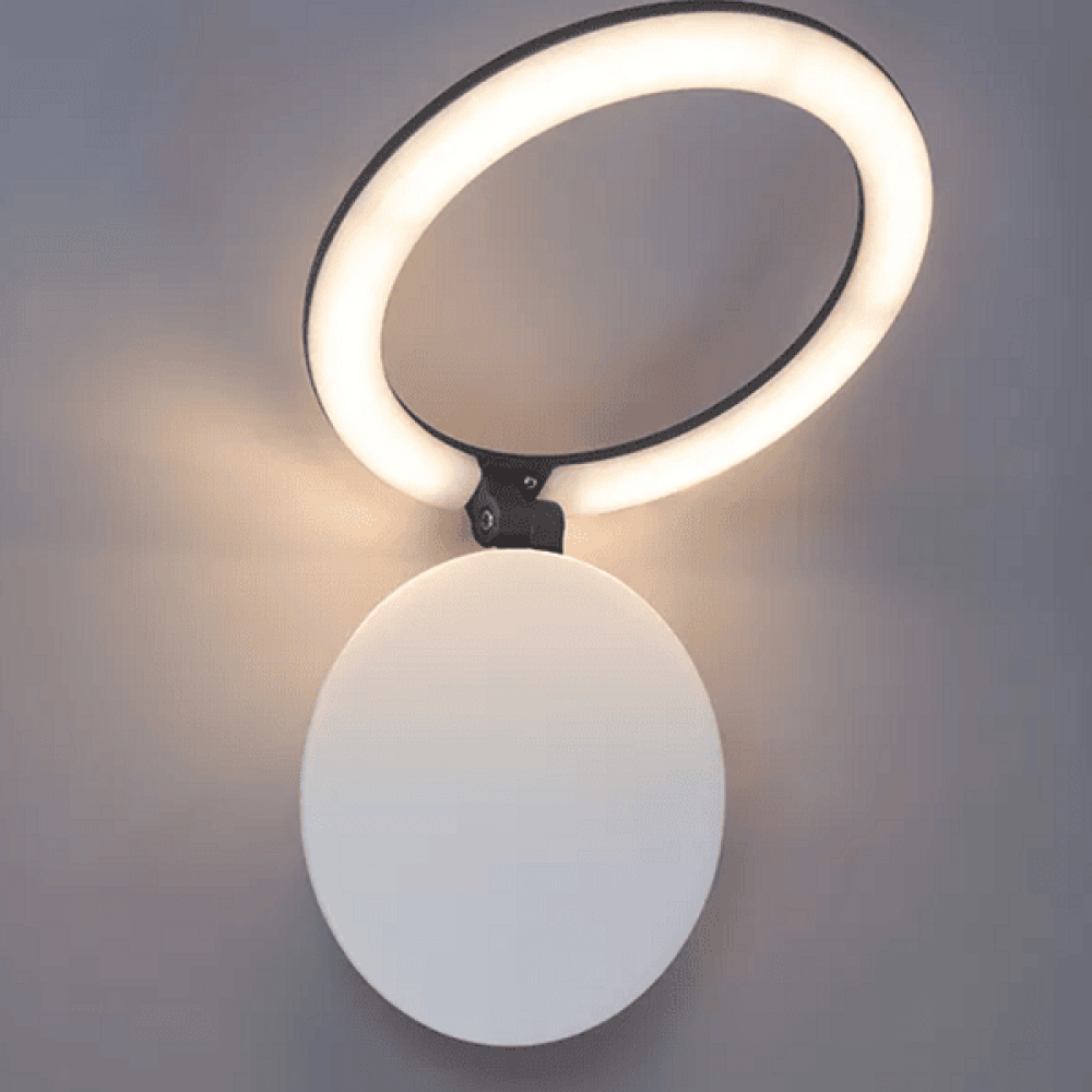 Lampada da parete a LED rotonda moderna Lustre Lampada da parete a LED in acrilico per camera da letto ad angolo regolabile