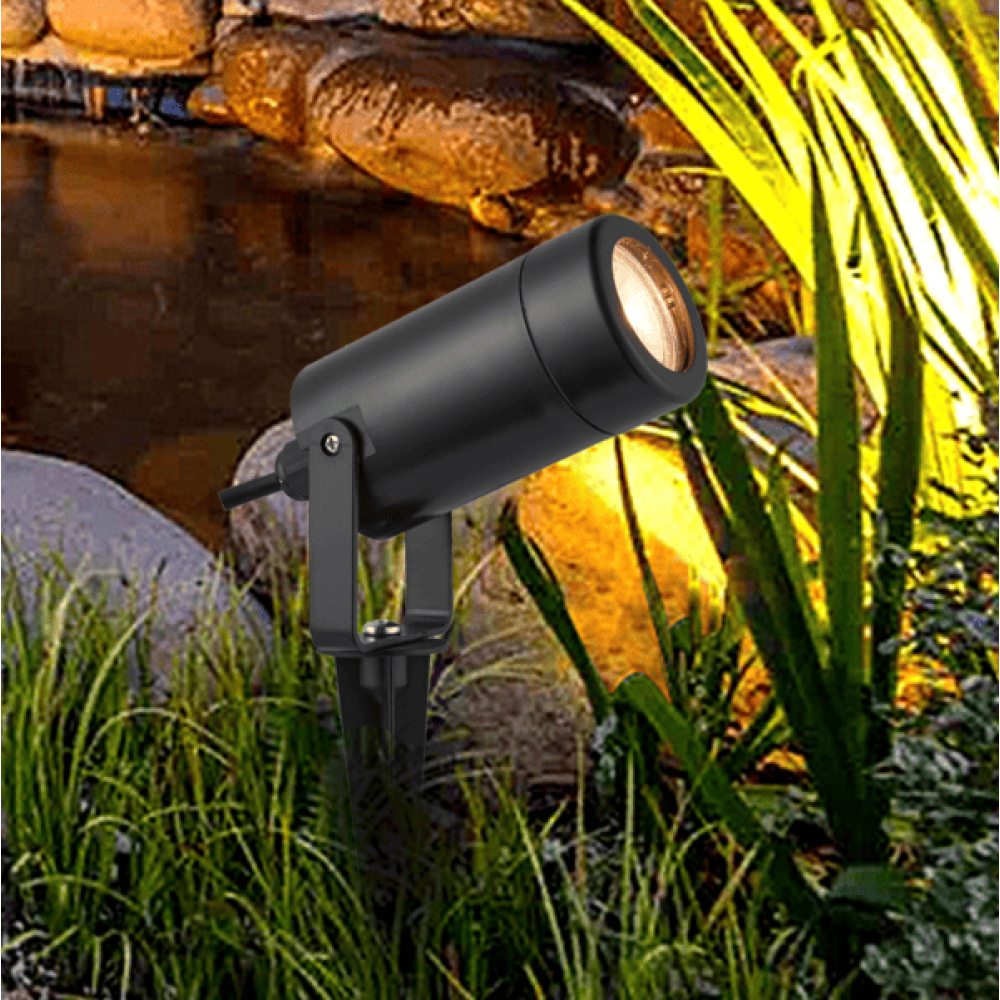 Punto de luz para jardín al aire libre IP65 GU10 con soporte ajustable