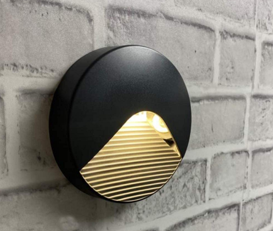 Aplique Luminaria-Luz Negra Moderna,Aplique de pared contemporáneo