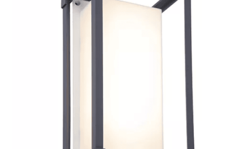 תאורת קיר EXT LED 12W RECT 4.2K PC SS BLK IP44,LEDLum 18 וואט פנס קיר LED LLO-079M