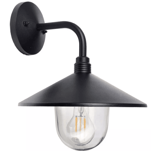 תאורה אופנתית ומנורות מעצבים Quay Light 1 Light תושבת קיר חיצונית בצבע שחור