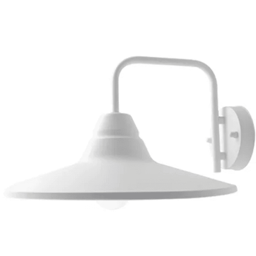 Äußere Schwanenhals-Wandleuchte Weißer RLM Barn Light Shade mit Schwanenhalsarm