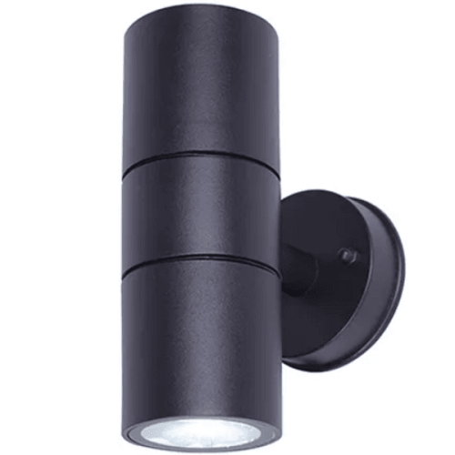 TWIN IP44 תאורת קיר חיצונית ספוט LED Mur Rond GU10 (מקסימום 2*35W)