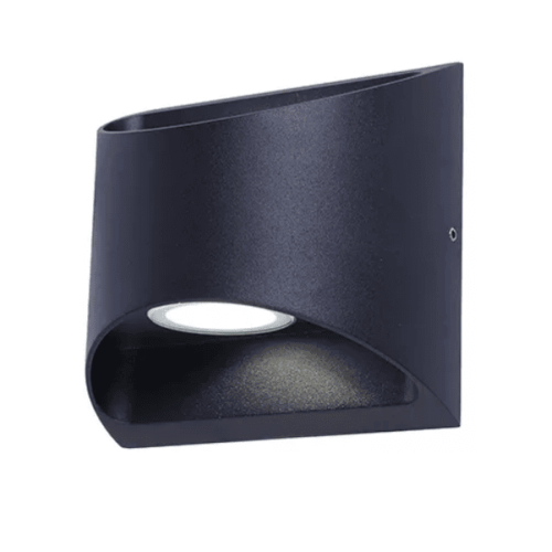 מבריק 8W Black Binley Manu Up Down פנס קיר בגימור שחור