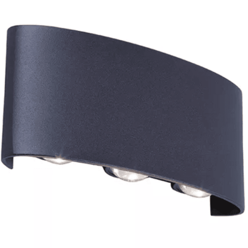 6w שחור Led חיצוני מודרני מנורת קיר פמוט אור,Up Down Spot Light מנורת לילה