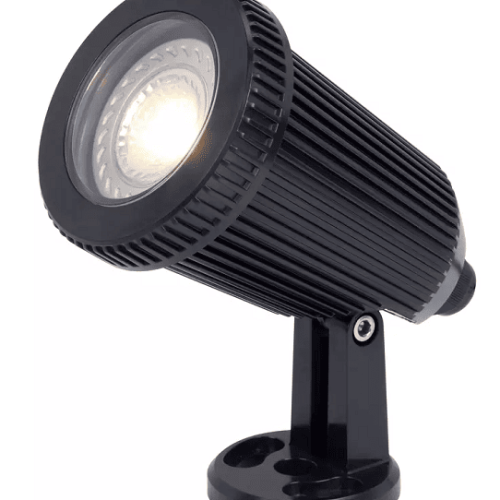 Piquet de sol extérieur au fini noir Wells Single Light LED Coastal CZ-31806-BLK