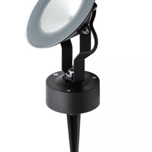 Lampe à piquer extérieure Fox LED 12W,réflecteur IP65 gris anthracite Spot ou Applique Tierney