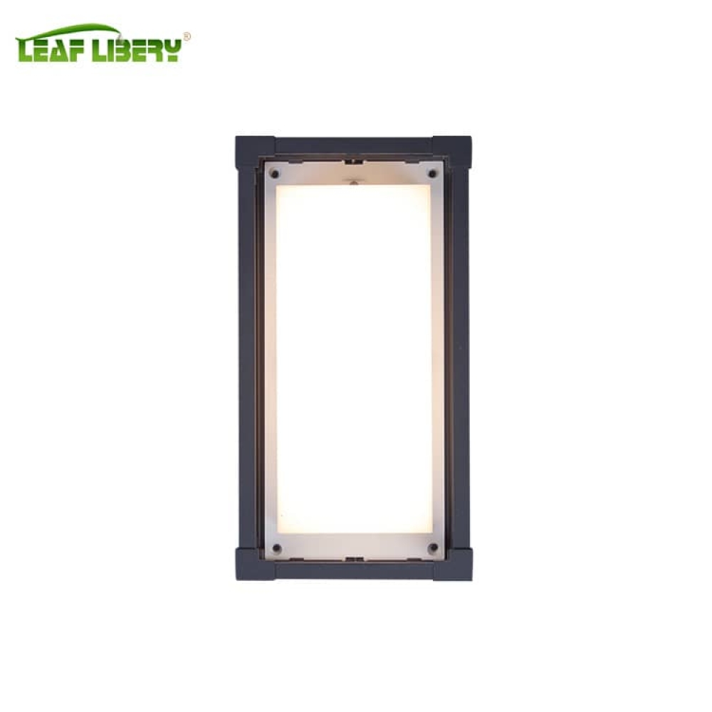 Ohio Outdoor Led Rectangle Dark Grey Opal White/Clear Diffuser Wall Bracket/Flush wall light