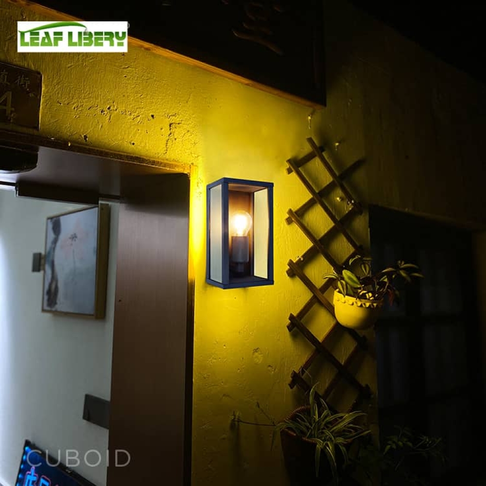 Litecraft Outdoor IP44 Wall Lantern Steel Box External Garden Porch Light Black