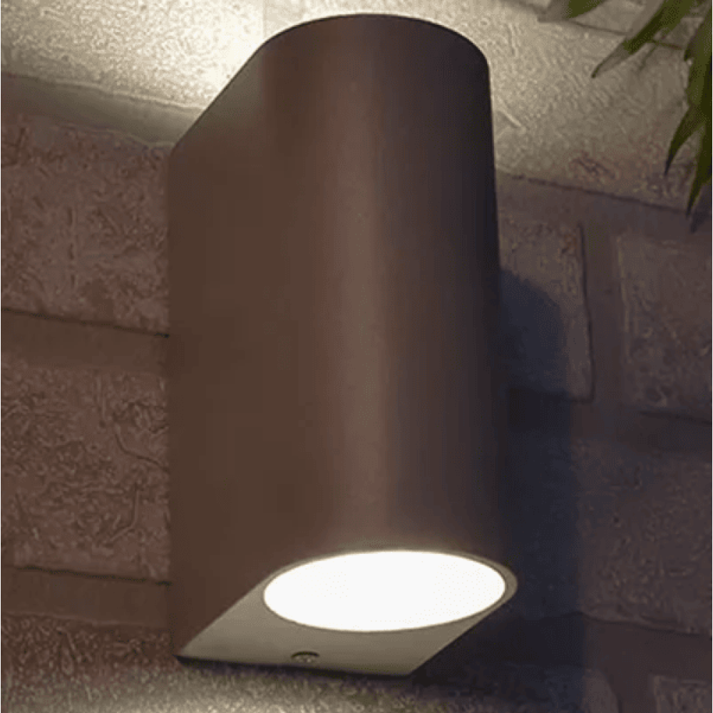 Auraglow 10w Outdoor Double Up&פנס קיר למטה - WINDSOR - אפור