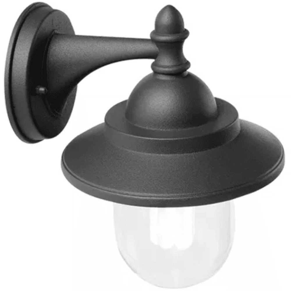 Linterna de pared exterior moderna negra IP44 para exteriores, linterna de pared para pescadores