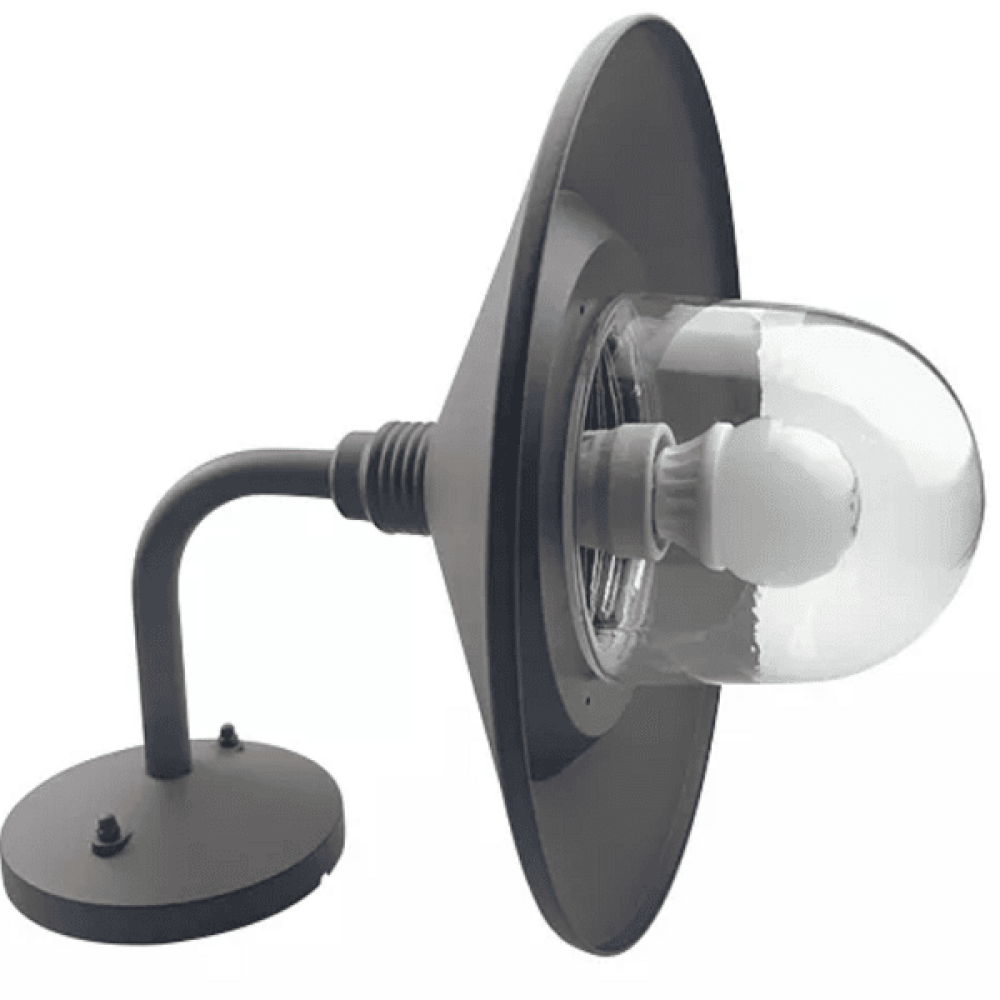 תאורה אופנתית ומנורות מעצבים Quay Light 1 Light תושבת קיר חיצונית בצבע שחור