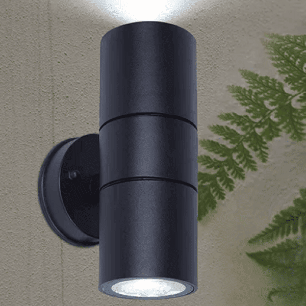 TWIN IP44 תאורת קיר חיצונית ספוט LED Mur Rond GU10 (מקסימום 2*35W)