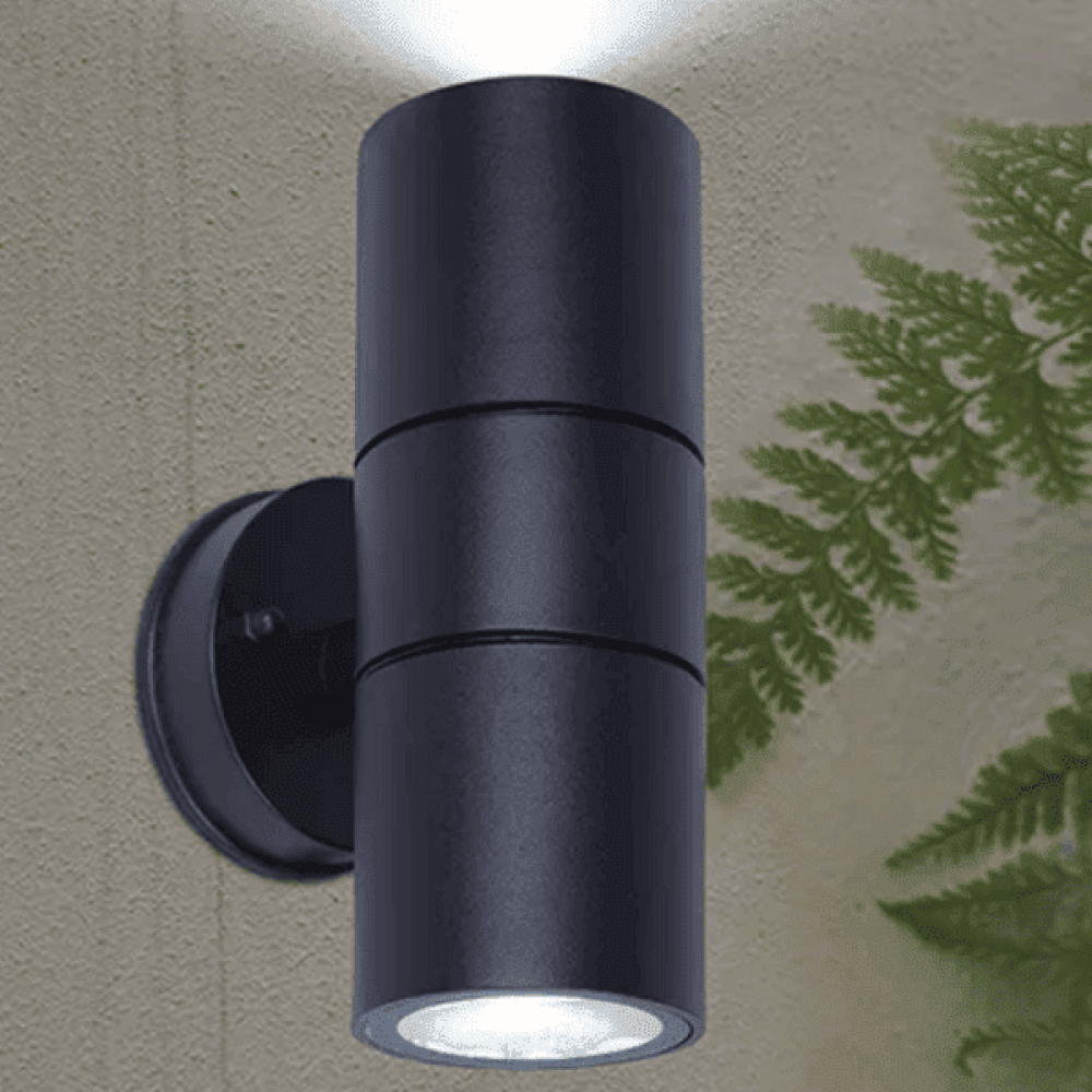 APLIQUE EXTERIOR TWIN IP44 Spot LED Mur Rond GU10 (Max 2*35W)