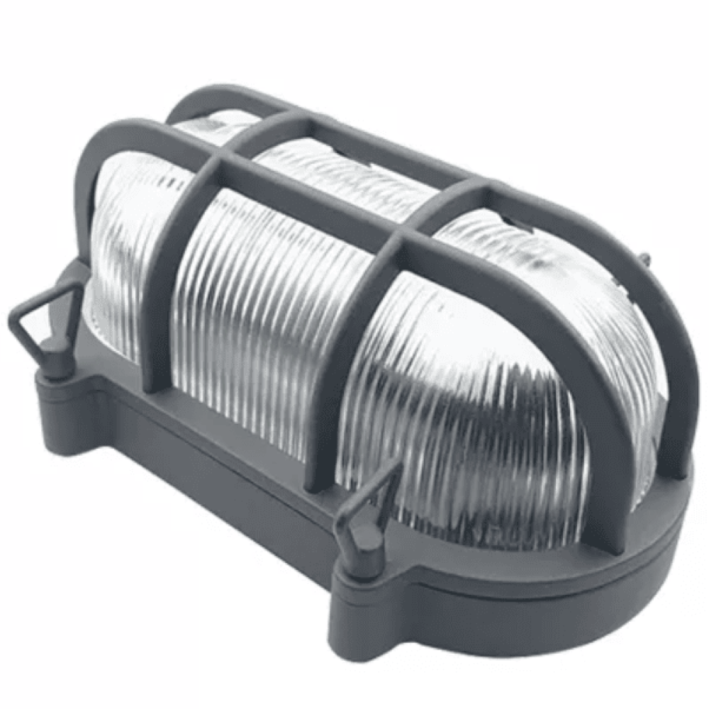 Firstlight Turin Bulkhead Одиночный овальный наружный настенный светильник для переборки черный