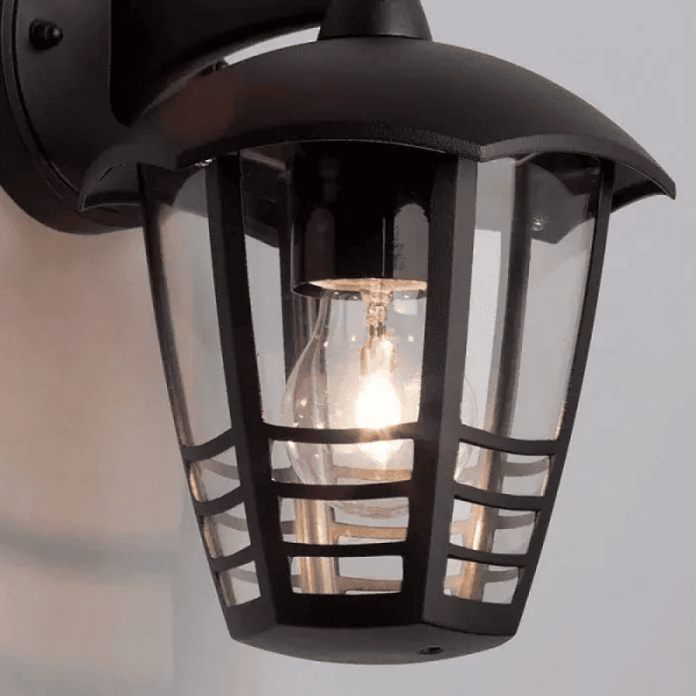 LED קיר פנס Bas CLOE 12W 4000K 800lm IP44 יצוק אלומיניום בולט שחור