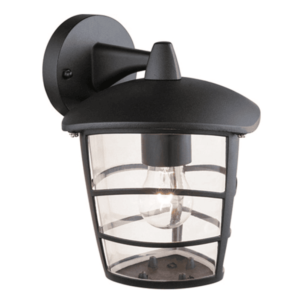 LED Wall Lantern Bas CLOE 12W 4000K 800lm IP44 Cast Aluminum Black Embossed