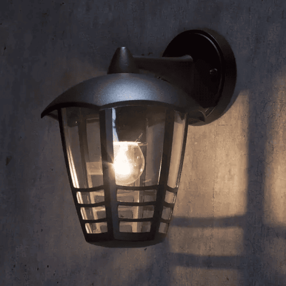 LED קיר פנס Bas CLOE 12W 4000K 800lm IP44 יצוק אלומיניום בולט שחור