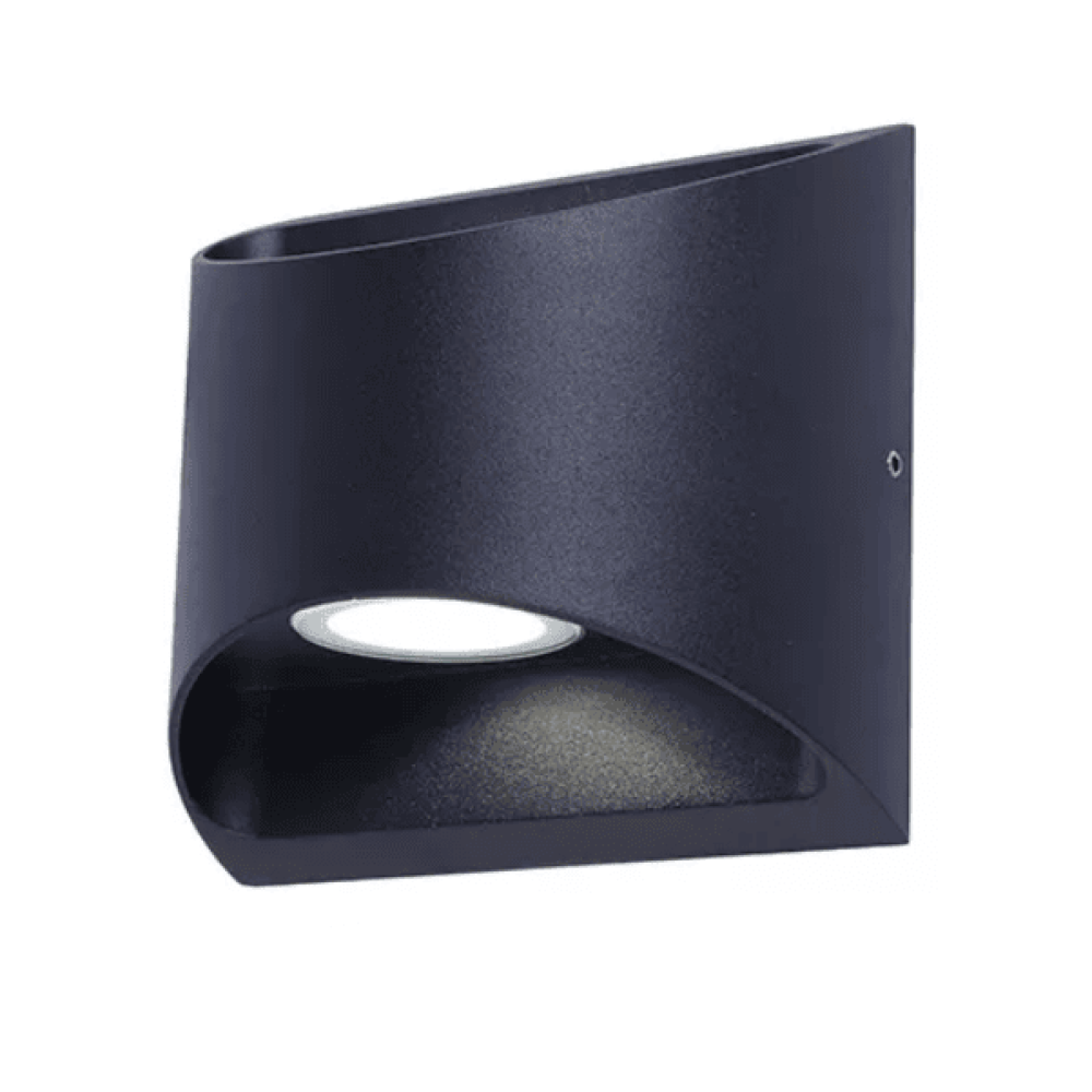 מבריק 8W Black Binley Manu Up Down פנס קיר בגימור שחור