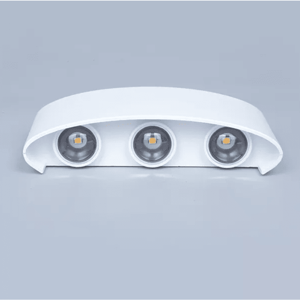 6w שחור Led חיצוני מודרני מנורת קיר פמוט אור,Up Down Spot Light מנורת לילה