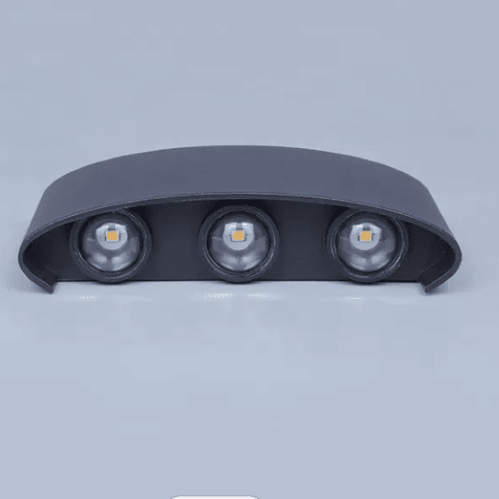 6w שחור Led חיצוני מודרני מנורת קיר פמוט אור,Up Down Spot Light מנורת לילה