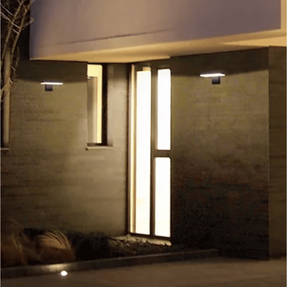 Aplique Murale LED 12 Watt 230V 3000K Antracita IP65 Aplique LED para exterior