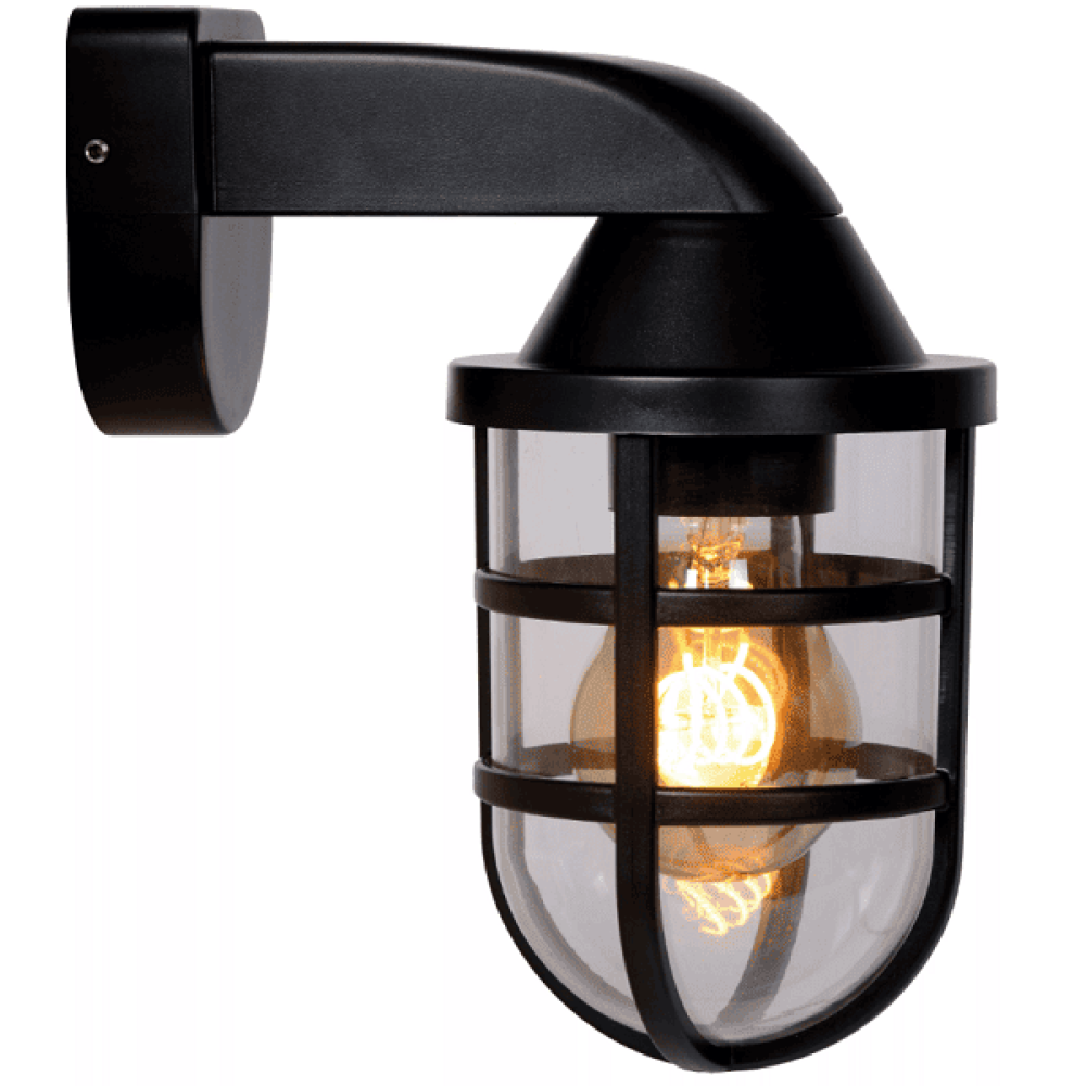 Lucide LEWIS Wall Lamp Outdoor E27 Matt Gold Lewis in satin brass Lucide