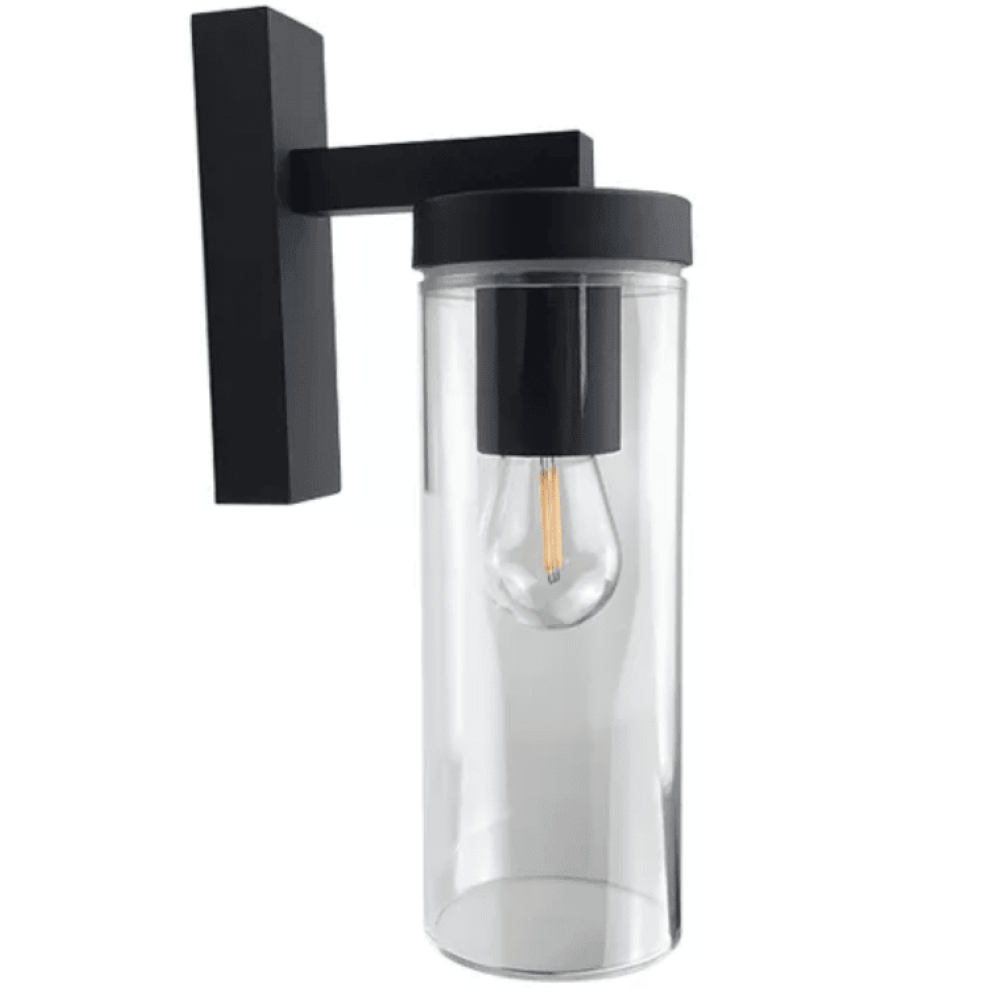 Downward outdoor wall lamp Blooma Cantwell clear black IP44