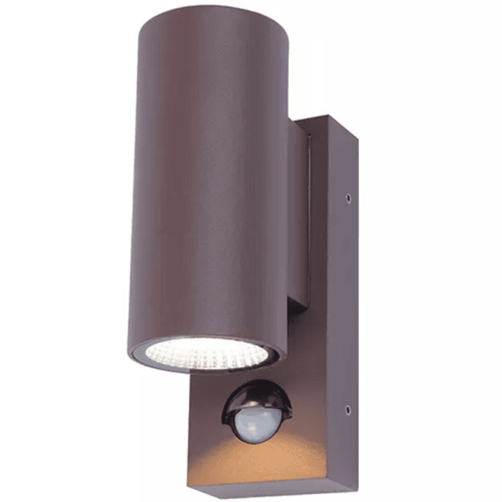 Shelby LED 2 Light Outdoor Wall Fitting In Graphite Finish With PIR Sensor