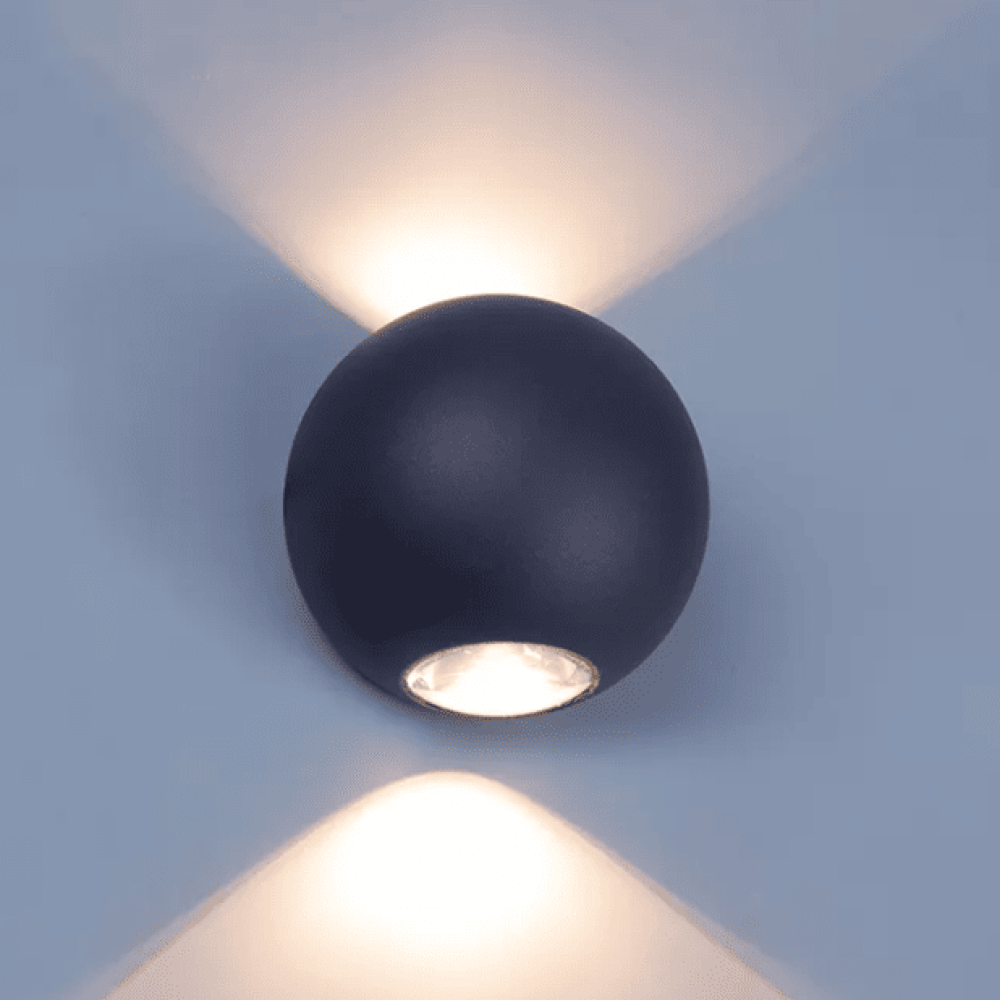 Two-Eye LED wall light Houston White globe Modern plaster wall lamp