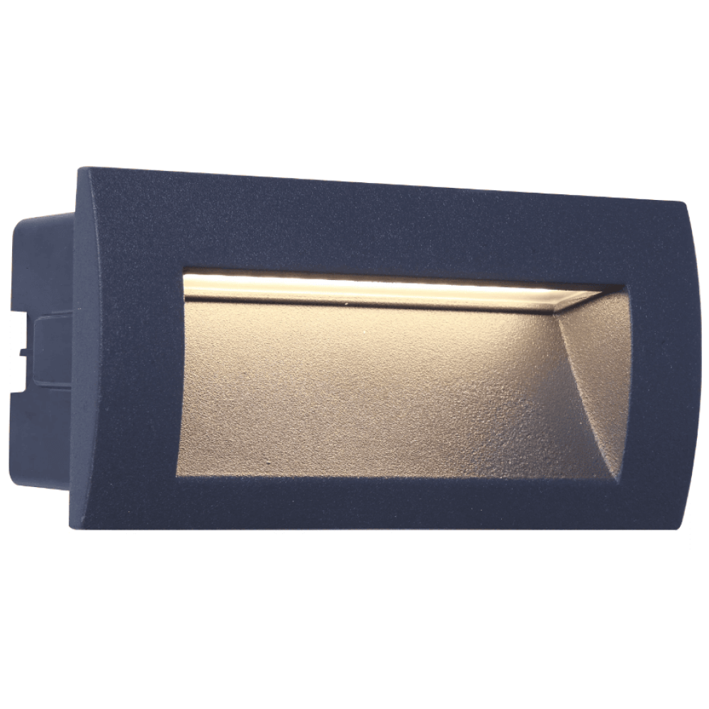 גוף תאורה שקוע עם תאורת LED חיצונית מלבני אנתרציט Downunder