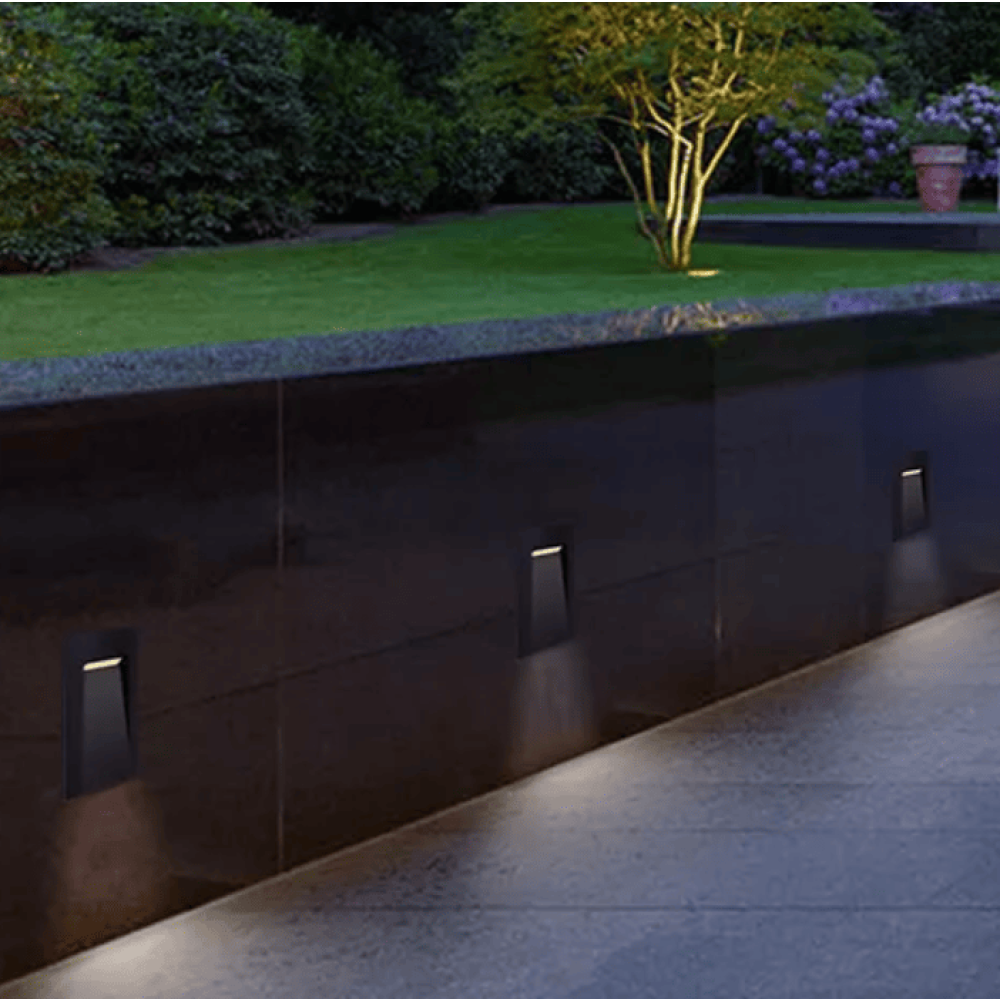 LF Downunder 3000K IP65 Out Led S Recessedwall Light, Anthracite