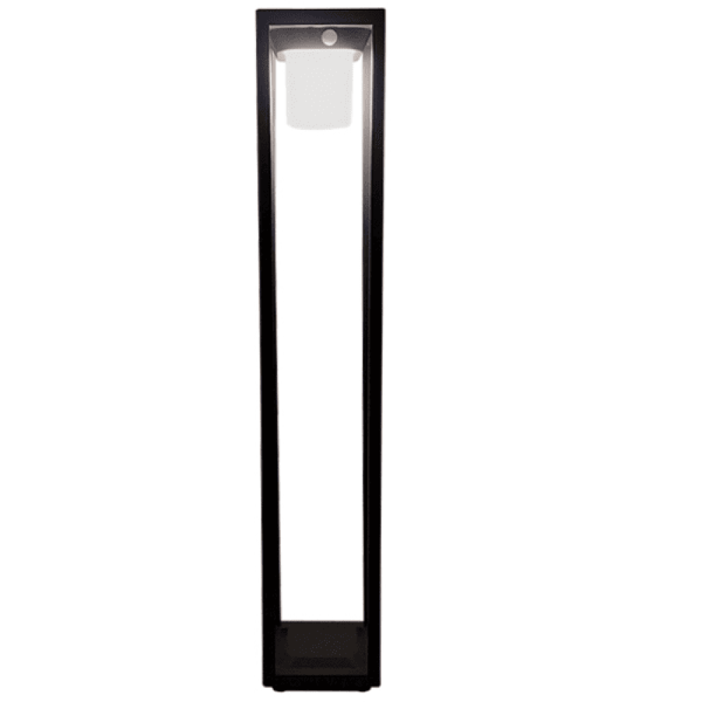 HALLAM 80 ס"מ תא צילום קיר יחיד בהיר שחור&PIR IP44