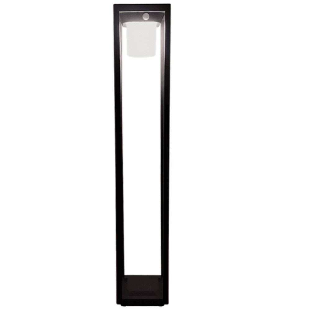 HALLAM 80cm Single Light Black Wall Photocell & PIR IP44