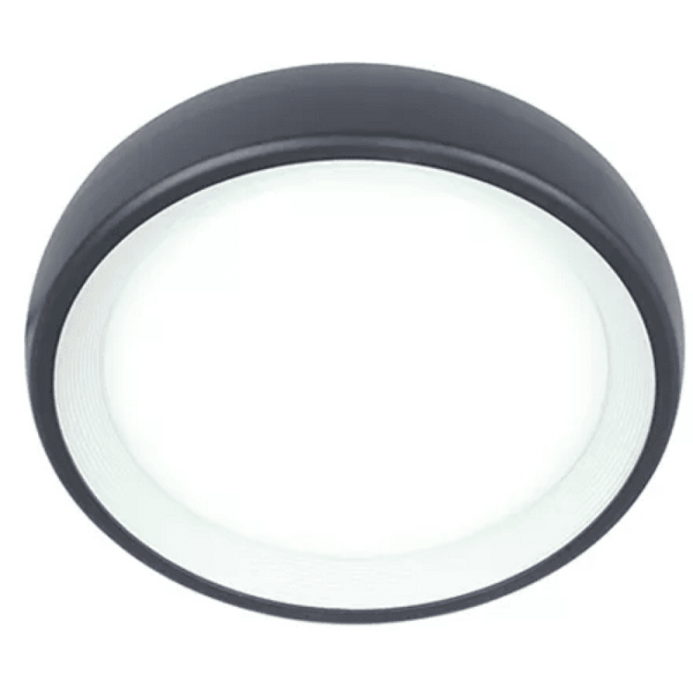 Ceiling Lamp 9W Led Smd Large Round Graphite Gray Color For Exterior Loft Line Sovil