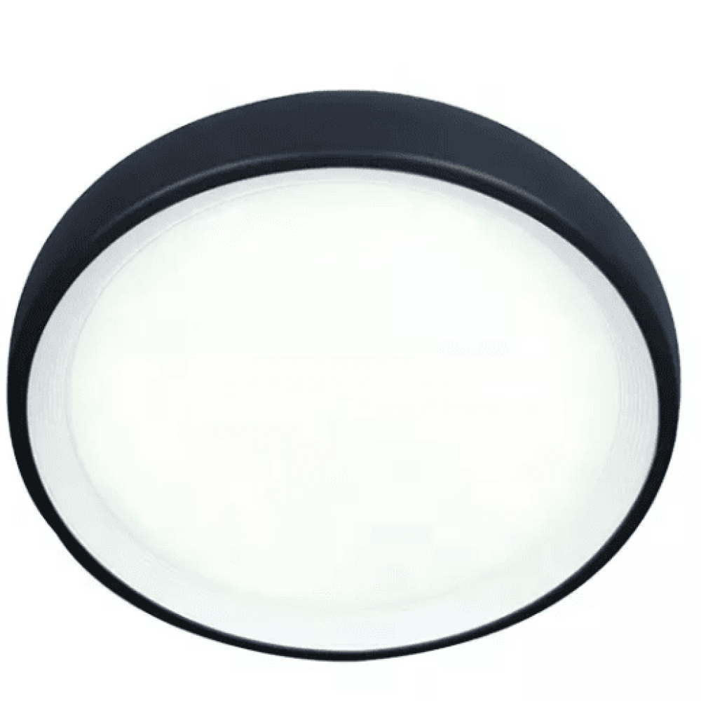 Ceiling Lamp 9W Led Smd Large Round Graphite Gray Color For Exterior Loft Line Sovil