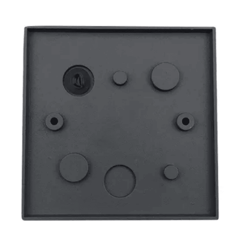 9W Cube Outdoor ceiling light SQUARE BLACK FACADE LUMINAIRE