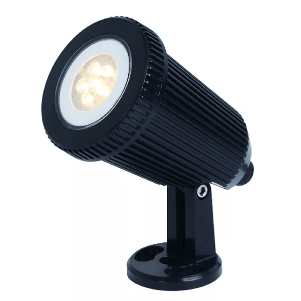 Piquet de sol extérieur au fini noir Wells Single Light LED Coastal CZ-31806-BLK