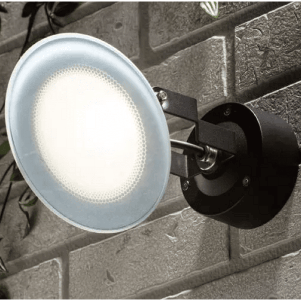 Lampada a spuntone da esterno a LED Fox 12W,riflettore IP65 grigio antracite Tierney Spot o Applique