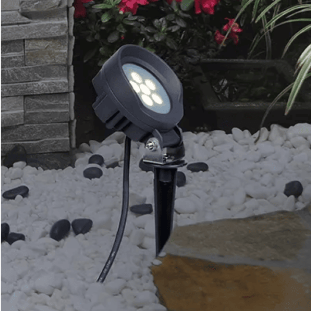 Lindby Emar LED Spot LED moderne éclairage de jardin et de terrasse gris foncé