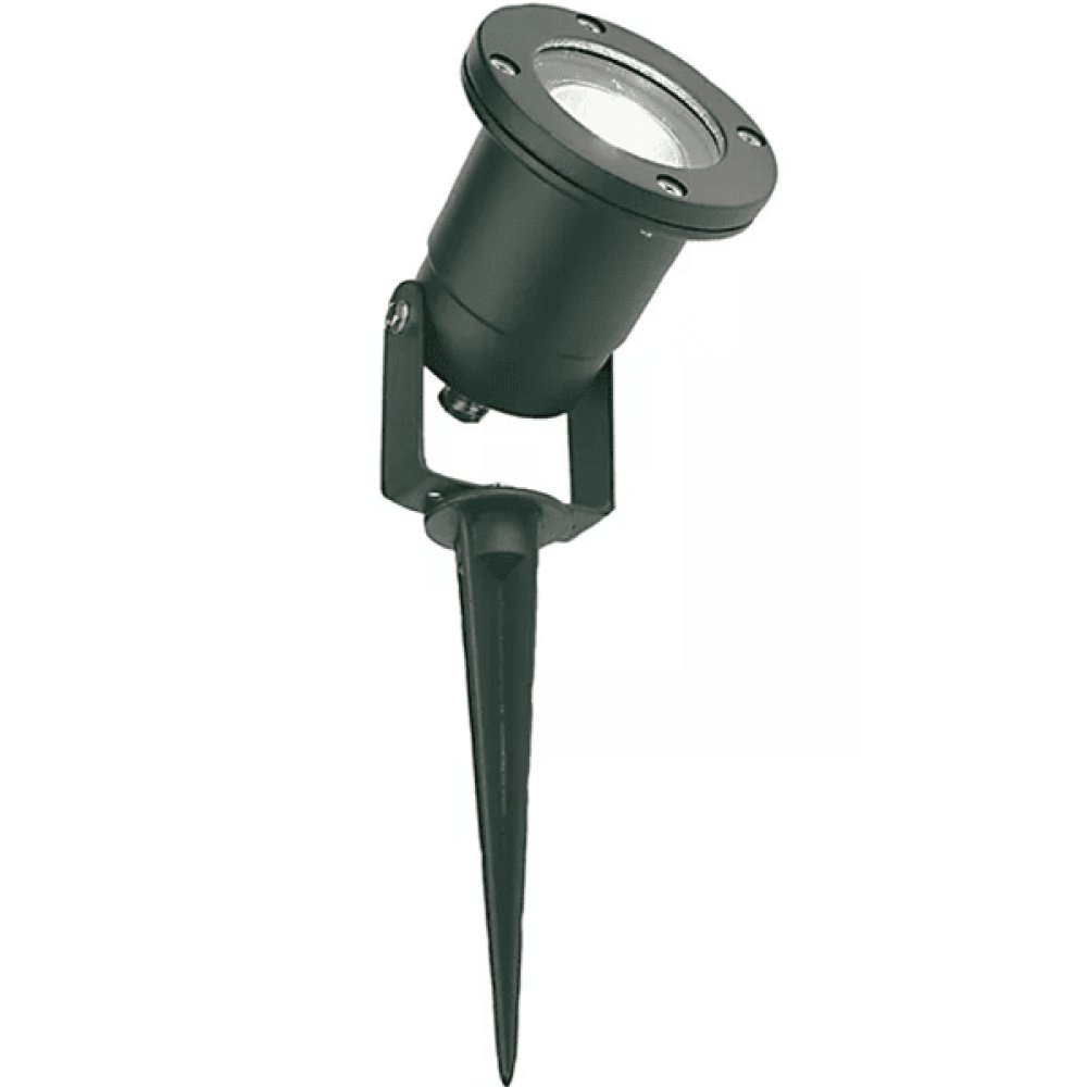 Papillon IP54 Garden Halogen Spotlight With Black Spike