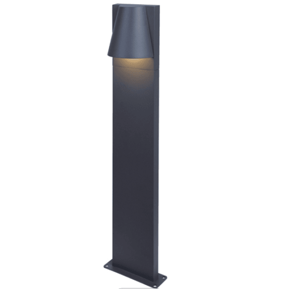 Lucide LIAM Bollard light GU10 Lampada da giardino da terra rettangolare grigio