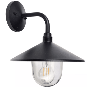 תאורה אופנתית ומנורות מעצבים Quay Light 1 Light תושבת קיר חיצונית בצבע שחור